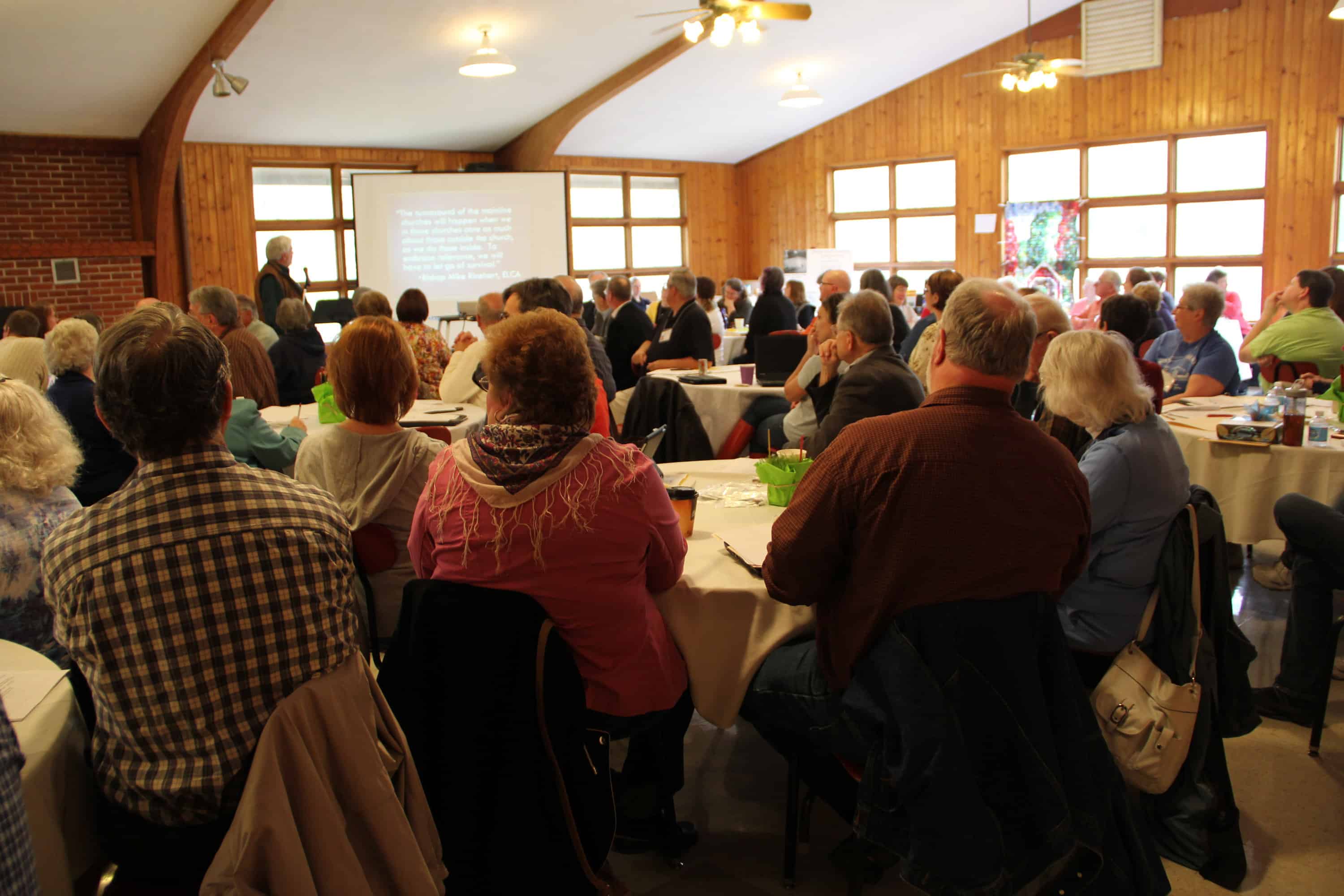 Meeting held in Deer Center at Camp Wyoming
